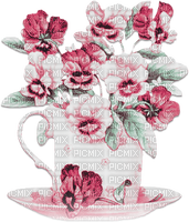 soave deco flowers spring vintage cup vase - ücretsiz png
