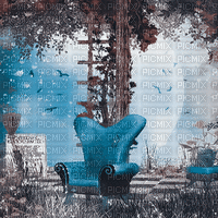 soave background animated fantasy sofa garden - Gratis geanimeerde GIF