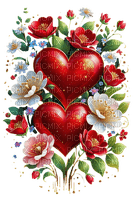 Heart Red Flower - Bogusia - nemokama png