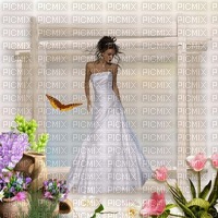 image encre la mariée texture fleurs mariage cadre pastel edited by me - PNG gratuit
