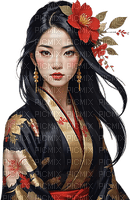 ♡§m3§♡ female Asian red gold image - PNG gratuit