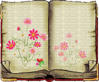 livre fleuri - GIF animado grátis