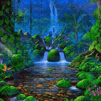 Y.A.M._Fantasy jungle forest background - gratis png