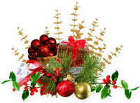 Christmas.Cluster.Gold.Green.Red - bezmaksas png