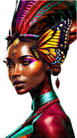 Mujer - Multicolor - Mariposa - Rubicat - png gratis