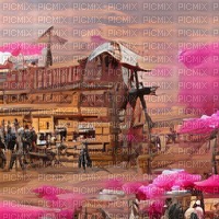 Wild West Background with Pink - bezmaksas png