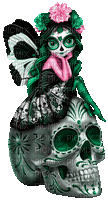 Animated.Sugar.Skull.Fairy - By KittyKatLuv65 - GIF animasi gratis