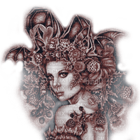 Y.A.M._Gothic Fantasy woman - png gratuito