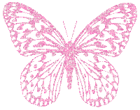 Pink Animated Glitter Butterfly - By KittyKatLuv65 - Zdarma animovaný GIF