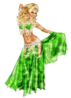 oriental woman dance glitter - GIF animado grátis
