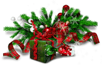 Christmas.Cluster.White.Green.Red - Free PNG