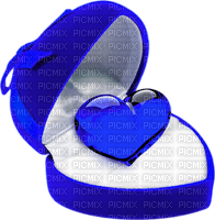 Crystal.Heart.Box.White.Blue - Free PNG