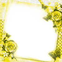 Yellow Roses Frame - By KittyKatLuv65 - Free PNG