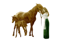 kvinna-häst------woman and horses - PNG gratuit