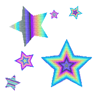 rainbowcore stars - Gratis animeret GIF