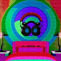 8-Bit Bed with Headphones - Free PNG