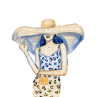 dolceluna woman hat fashion summer gif - Bezmaksas animēts GIF