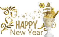 Happy New Year text by nataliplus - zdarma png