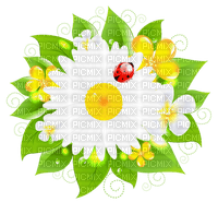 Kaz_Creations Spring Flowers Deco Ladybug - PNG gratuit