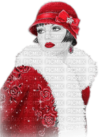 soave woman vintage winter christmas art deco - gratis png