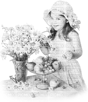soave children girl summer spring flowers - 免费PNG