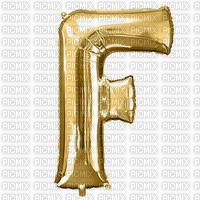 Letter F Gold Balloon - ücretsiz png
