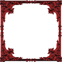 Red glitter Gothic vintage frame gif