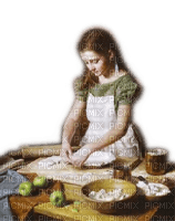 Rena Girl Mädchen Vintage backen Baking - darmowe png