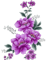 purple flowers deco - ilmainen png