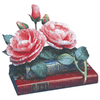 deco libro rosas vintage dubravka4 - kostenlos png