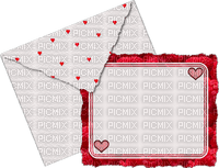Carte  Blanc Rouge St-Valentin:) - gratis png