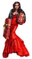 kvinna-donna-woman..jul-röd - 免费PNG