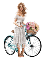 Kaz_Creations Woman-Femme-Bicycle-Bike - PNG gratuit