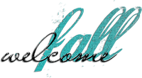 soave text autumn welcome  black teal - bezmaksas png