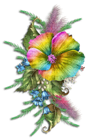 fleur multicolore.Cheyenne63 - PNG gratuit
