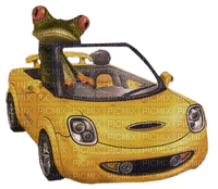 Kaz_Creations Frog In Car - zadarmo png