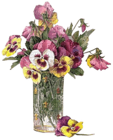 kikkapink vintage deco flowers vase - Free PNG