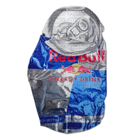 crushed redbull can - zdarma png