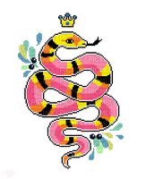 pixel art coral snake - PNG gratuit