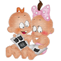 Kaz_Creations Cute Cartoon Babies Couple Friends - ücretsiz png