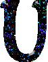 Kaz_Creations Animated  Alphabets Disco Colours  Letter U - 免费动画 GIF
