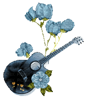 blomma-gitarr-deco - Бесплатный анимированный гифка