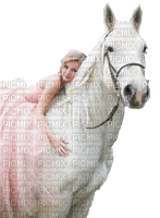 woman rides a horse - ücretsiz png