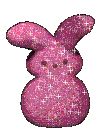 glitter marshmellow bunny - GIF animé gratuit