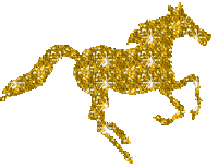 Złoty koń - Darmowy animowany GIF