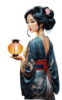 asian woman red blue - kostenlos png