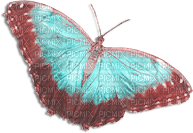 soave deco butterfly pink teal - Free PNG