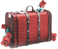 soave deco vintage suitcase pink teal - δωρεάν png