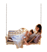 Kaz_Creations Mother Child On Swing - бесплатно png