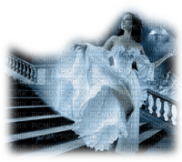 femme escalier - png grátis